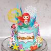 17 PCS Mermaid Cake Toppers Ocean Animals Under the Sea Cake Decorations with Ariel Model for Mermaid Under the Sea Theme Birthday Supplies (style 1) view 4