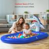QPAU Splash Pads for Toddlers 1-3, Dark Blue Shark Splash Pad for Kids, Outdoor Play Mat for Babies, Inflatable Sprinkler Pool for Birthday Girl Gifts 1 Year Old Girl view 4