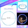 8 Pack 36 Inch LED Light up Hoop Glowing Lights Fitness Exercise Hoops Festival 10 Color Changing Exercise Glowing Hoop for Halloween Party Favors Dance Dark Fitness(Blue) view 3