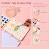 Childhood Infinite Dream Hand-Painted, Pocket Watercolor Painting Book Set, Watercoloring Book Set, Travel Pocket Watercolor Kit (3Pcs) view 3