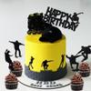 14 PCS Skateboard Cake Topper Skateboard Happy Birthday Sign Cake Decorations for Skateboarding Sport Movement Themed view 3