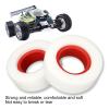 banapoy 4 Pcs Dual Stage Soft Rubber Inner, 2.2 Inches RC Crawler Tire Foam Inserts, 130mm RC Wheel Tire Foam, Rock Crawler Wheel Tires for Most 1/10 1/8 Climbing Cars, SCX10 (Red) view 2