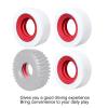 banapoy 4 Pcs Dual Stage Soft Rubber Inner, 2.2 Inches RC Crawler Tire Foam Inserts, 130mm RC Wheel Tire Foam, Rock Crawler Wheel Tires for Most 1/10 1/8 Climbing Cars, SCX10 (Red) view 3