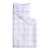 Wake In Cloud - Toddler Nap Mat with Pillow and Blanket, for Kids Boys Girls Ages 3 Plus in Kindergarten Daycare Preschool, Roll Up Sleeping Bag, Gingham Plaid Grid, Purple White, Standard view 1