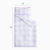 Wake In Cloud - Toddler Nap Mat with Pillow and Blanket, for Kids Boys Girls Ages 3 Plus in Kindergarten Daycare Preschool, Roll Up Sleeping Bag, Gingham Plaid Grid, Purple White, Standard view 2