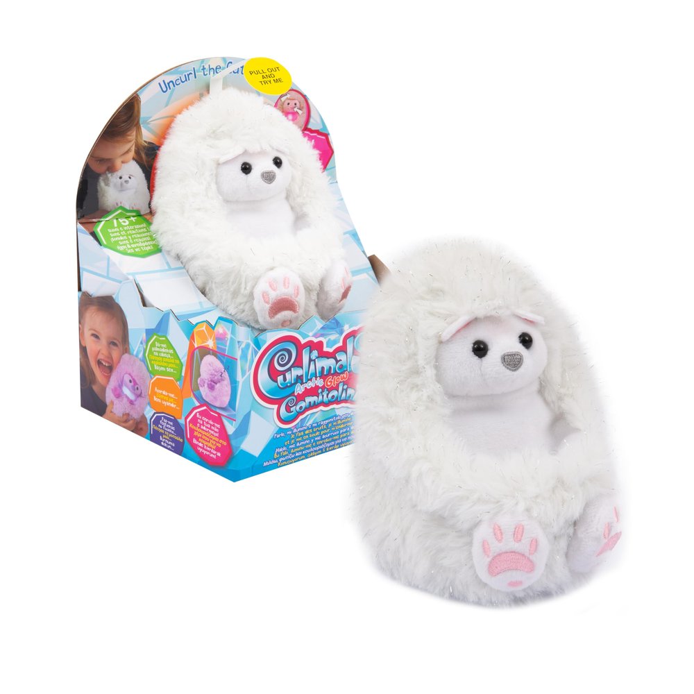 Giochi Preziosi Curlimals Interactive Plush Toy with 60+ Sounds, Colorful Lights and Sway Function, Ideal Plush for Bed, Teddy Bear, CUR01200