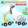 Zeoddler Toys for Toddlers, 11 Magnetic Wooden Animals Train Set, Montessori Toys for Toddlers, Preschool Learning Activities for Kids, Birthday Gifts for Boys, Girls view 4