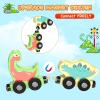 Zeoddler Toys for Toddlers, 11 Magnetic Wooden Dinosaur Train Set, Montessori Toys for Toddlers, Preschool Educational Material for Kids, Birthday Gifts for Boys, Girls view 4