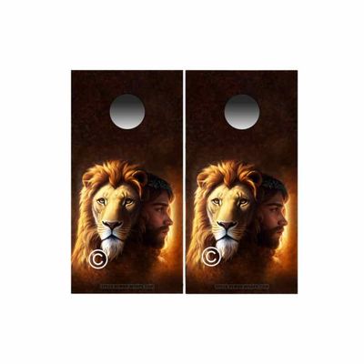 The Lion Of Judah - Symbol of Jesus Christ Cornhole Wraps