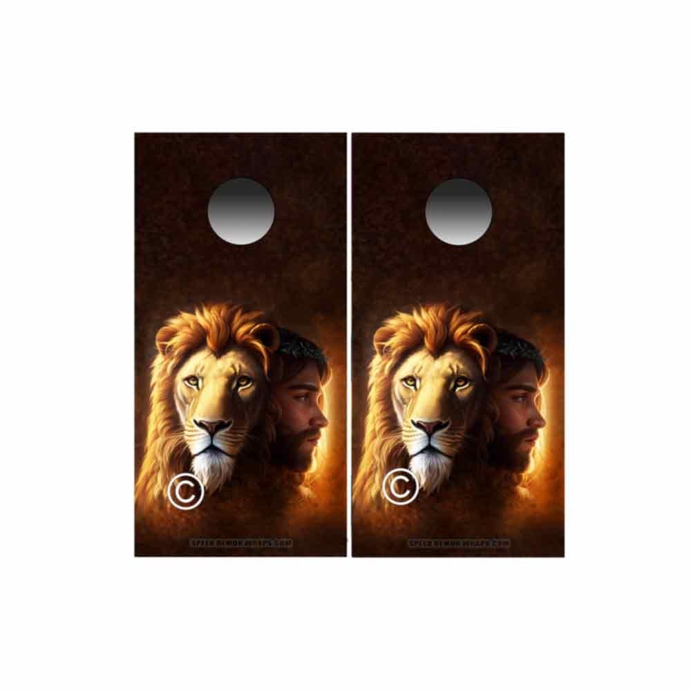 The Lion Of Judah - Symbol of Jesus Christ Cornhole Wraps