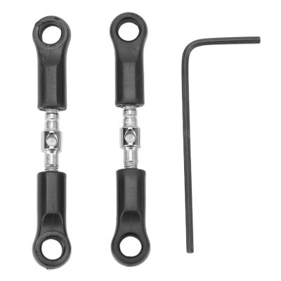 2Pcs RC Steering Pull Rod,Steel RC Steering Camber Link Steering Shaft Tie Rod for SCY 16101 16102 16103 16201 PRO 1/16 RC Car