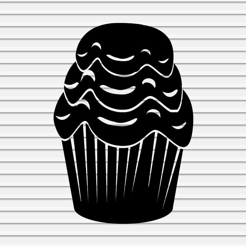 Ice Cream Vinyl Decals Stickers for Walls Car Window Laptop Tumbler Kitchen Cafe Bar Shop Store Girls Kids Nursery Room Decor Cone Sundae Cart Chocolate Silhouette YASVG16746