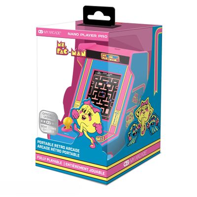 My Arcade Ms. Pac-Man Nano Player - 4.8" Mini Arcade, 2.4" Screen, Arcade Classics, Retro Consoles