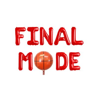 100% LIKED-Final Mode Basketball Game Watch Party Banner, Playoff Final Game Party Decorations, Basketball Watch Game Party Balloons, Birthday Parties, Basketball Theme Party Decorations Banner (RED)