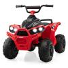 HONEY JOY 12V Ride On ATV, Battery Powered Electric Vehicle for Kids with Tread Tires, Forward/Backward, Horn, Music, Lights, High/Low Speed, 4 Wheeler Ride On Quad, Gift for Boys Girls (Red) view 1