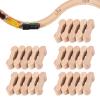 25 Pcs Wood Dog Bone Track Adapter, Train Track Pieces for Teens, Compatible with All Wooden Train Track Sets view 1