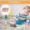 25 Pcs Wood Dog Bone Track Adapter, Train Track Pieces for Teens, Compatible with All Wooden Train Track Sets view 3