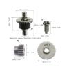 RC Car Motor Gear Kit, RC Car Motor Gear Kit Differential Drive Assembly for 16101 16102 16103 16201pro 1/16 RC Car view 2