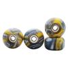 RACOFSB Fingerboard Wheels with Bearing CNC Lathed Swirl Color New Material (Yellow mix) view 1