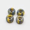 RACOFSB Fingerboard Wheels with Bearing CNC Lathed Swirl Color New Material (Yellow mix) view 3