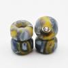 RACOFSB Fingerboard Wheels with Bearing CNC Lathed Swirl Color New Material (Yellow mix) view 4