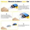 Ultrasonic Ranging Obstacle Avoidance DIY Car Kit, MiOYOOW Smart Car Electronics Projects for 15+ Years Old, Beginners Soldering Practice Kit for Home and School Learning view 3
