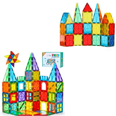 FNJO Magnetic Tiles, 110PCS+52PCS No Car