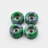RACOFSB Fingerboard Wheels with Bearing CNC Lathed Swirl Color New Material (Green mix) view 3