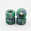 RACOFSB Fingerboard Wheels with Bearing CNC Lathed Swirl Color New Material (Green mix) view 4