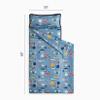 Wake In Cloud - Toddler Nap Mat with Pillow and Blanket, 100% Cotton Fabric, for Kids Boys Girls in Daycare Kindergarten Preschool, Roll Up Sleeping Bag, Blue Sea World, Standard view 2