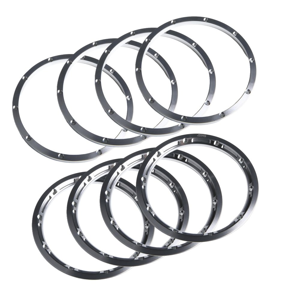 GTBRacing Metal Wheel Hub Rim Beadlock Pressing Rings for 1/5 RC Car HPI Baja 5B SS Upgrade Part (8pcs/Set) (Silver)