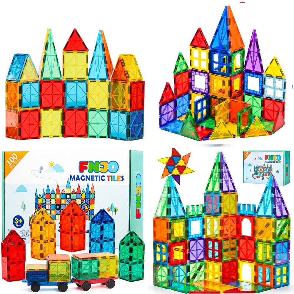 FNJO Magnetic Tiles, 110+100+64+52PCS