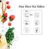 Food Dice Gifts for Couple Valentines Gifts for Boyfriend Girlfriend 6 Year Iron Anniversary 11th Steel Anniversary Christmas Stocking Stuffers Santa Swap Gift Exchange Dice White Elephant view 3