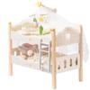 ROBOTIME Baby Doll Bunk Beds, Doll Cribs for 18 inch Dolls, Wooden Doll Beds Cribs fits American Girls (Wood, 2 Pcs Beds) view 1