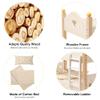ROBOTIME Baby Doll Bunk Beds, Doll Cribs for 18 inch Dolls, Wooden Doll Beds Cribs fits American Girls (Wood, 2 Pcs Beds) view 4