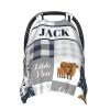 Personalized Baby Car Seat Canopy for Babies, Custom Name Car Seat Covers for Boys and Girls, Opening Minky Nursing Breastfeeding Cover for Infant, Carseat Canopies for Newborn (High Land Cow Blue) view 1