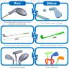 RCROKS Toddler Golf Clubs Set Adjustable, Upgraded Aluminium Alloy Shaft Kids Golf Toys Indoor & Outdoor Backyard Golf Game Toy Playset Gifts for Aged 2-6 Toddlers Kids Baby (Grey, M) view 4