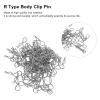 100pcs RC Body Clips Iron RC Car Clips, RC Car Parts Body Shell Clips Pin, R Type Body Shell Clips Pin for 1/10 1/12 1/16 RC Car Metal Body Clips Pin view 2