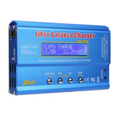 Walfront B6 Balance Charger RC Battery Charger Digital 80W Life NiMH NiCd (New B6 LCD Screen Digital RC NiMh)