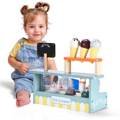 Childlike Behavior Ice Ceam Toy - Kids Ice Cream Playset - Multi Color Play Ice Cream Set for Kids -Educational Toy Set - Playset Toddler Ice Cream Toys - Scoop & Learn Ice Cream Cart