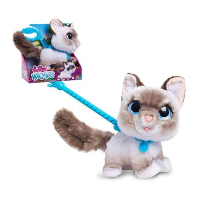 furReal Wagalots Kitty, Small Interactive Plush, Faux Fur, Kids Toys for Ages 4 Up by Just Play