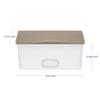 Ubbi Baby Wipes Dispenser with Weighted Plate and Secure Seal, Nursery and Baby Registry Essential to Keep Wipes Fresh, Taupe view 2