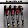 GLOBACT 52mm Oil Shocks for 1/24 Axial SCX24 Bronco/JLU CRC/Deadbolt/Gladiator /C10 Upgrade Accessories (Black Red) view 2