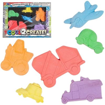 Fun Express Vehicle-Shaped Sidewalk Chalk - 6 Pieces
