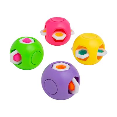 Fun Express Fidget Popping Spinner Cube Fidget Toys 6 Pieces