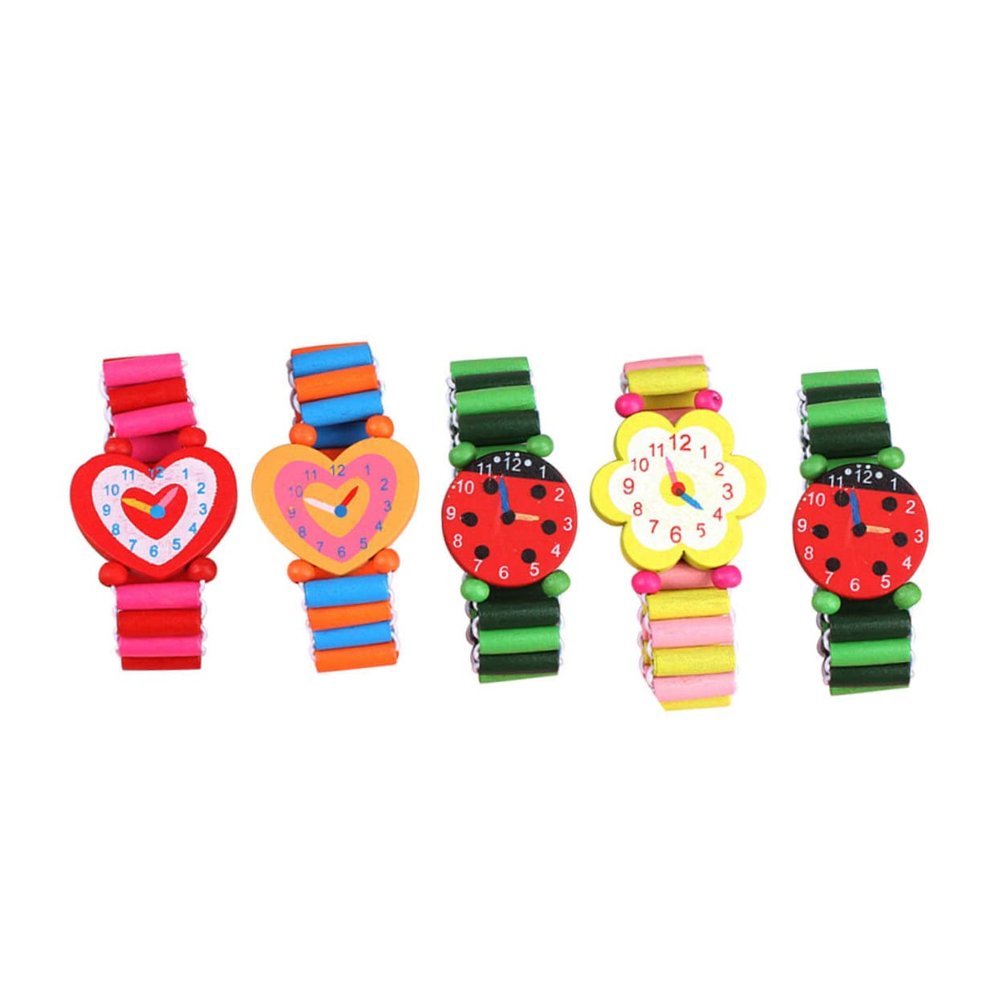 TOYANDONA Cartoon Watch Toy for Kids Creative Kids Wristwatch Educational Toy Bracelet Kid Watch Playthings for Early Learning and Cognitive Development 3.07X1.37X0.78In