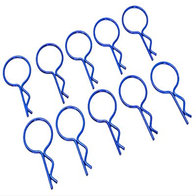 NHX RC Body Clips for 1/10 / 1/8 Scale 10pc -Blue
