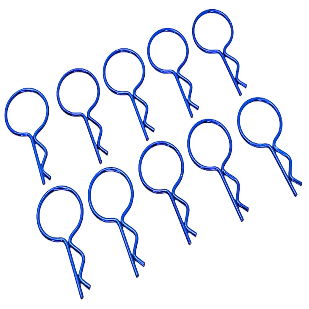 NHX RC Body Clips for 1/10 / 1/8 Scale 10pc -Blue