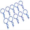 NHX RC Body Clips for 1/10 / 1/8 Scale 10pc -Blue view 1