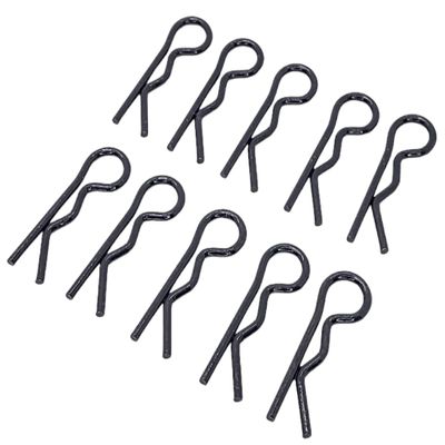 NHX RC Body Clips for 1/8 1/6 SCX6 Scale 10pc -Black